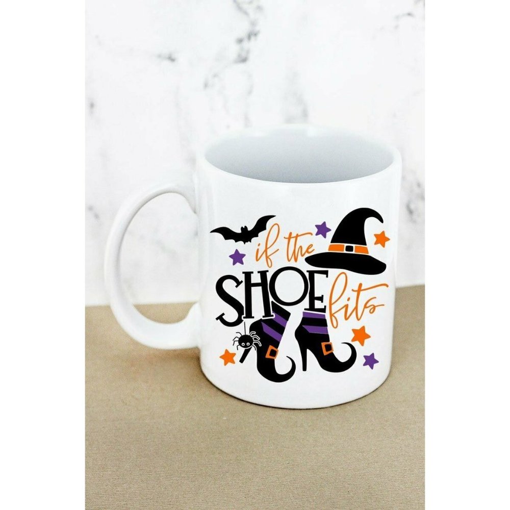 Halloween Coffee Cup Mug Which Bat 'If the Shoe Fi